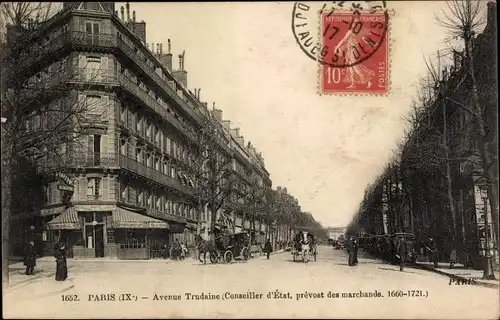 Ak Paris IX, Avenue Trudaine