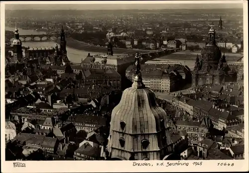 Ak Dresden, Fliegeraufnahme, Hahn Walter, 10648, Panoramablick