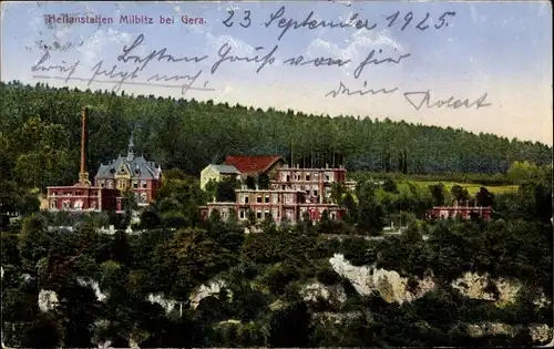 Ak Milbitz Gera in Thüringen, Heilanstalten, Gesamtansicht