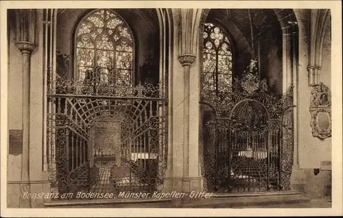 Ak Konstanz am Bodensee, Münster, Kapellen Gitter