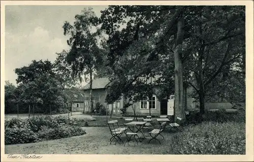 Ak Neudietendorf in Thüringen, Erdmuth Dorotheenschule der Brüdergemeine, Partie im Garten