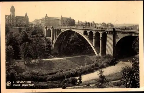 Ak Luxemburg Luxembourg, Pont Adolphe