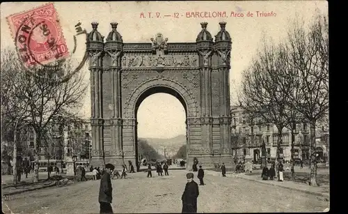 Ak Barcelona Katalonien Spanien, Arco de Triunfo