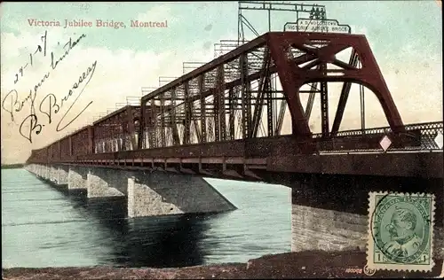 Ak Montreal Québec Kanada, Victoria Jubilee Bridge