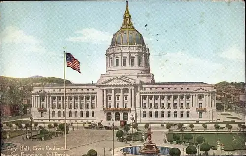 Ak San Francisco Kalifornien USA, City Hall, Civic Center