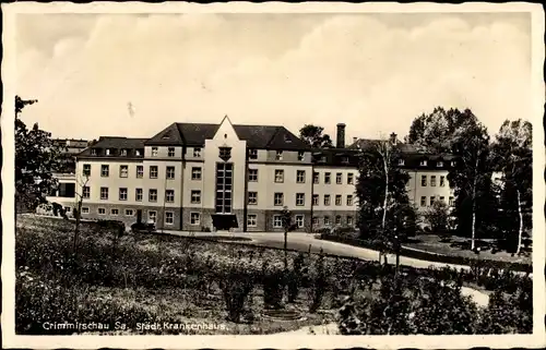 Ak Crimmitschau in Sachsen, Städtisches Krankenhaus