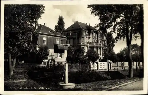 Ak Leubnitz Werdau in Sachsen, Villa Klug