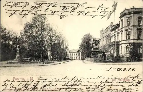 Ak Parchim in Mecklenburg, Am Marktplatz