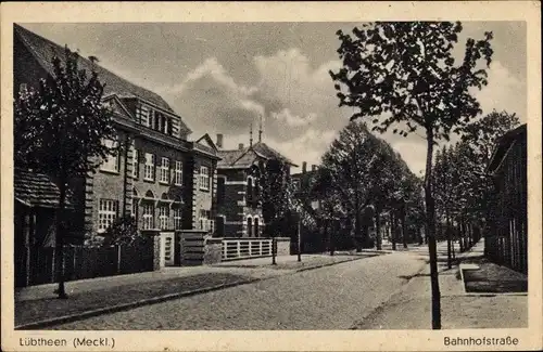 Ak Lübtheen in Mecklenburg, Bahnhofstraße