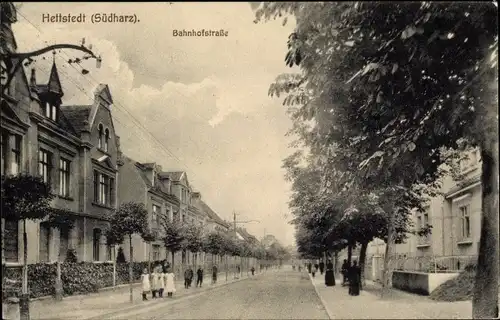 Ak Hettstedt im Südharz, Bahnhofstraße