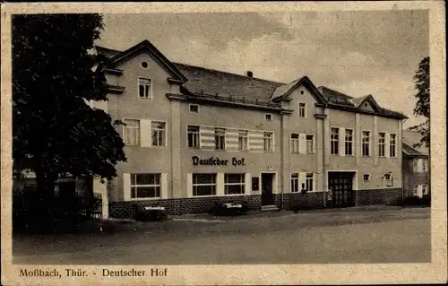 Ak Moßbach Thüringen, Blick auf Restaurant Deutscher Hof, Alfred Weiser