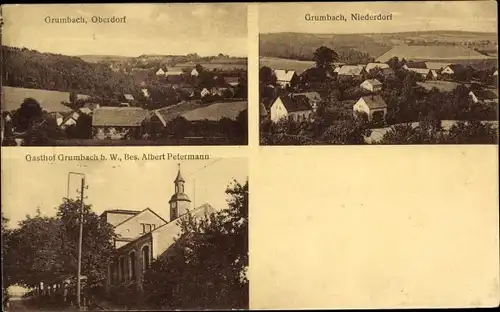 Ak Grumbach Hohenstein Ernstthal in Sachsen, Ober- und Niederdorf, Gasthof