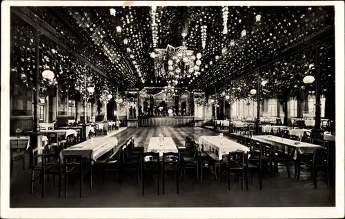 Ak Zwönitz Erzgebirge, Ballhaus Feldschlößchen, gennant Wind, Innenansicht