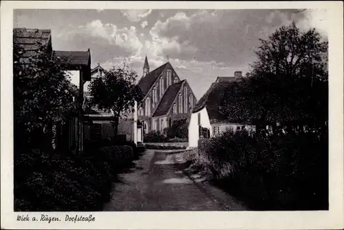 Ak Wiek auf Rügen, Dorfstraße