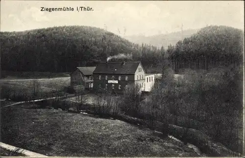 Ak Schleifreisen in Thüringen, Brauereigasthof Ziegenmühle