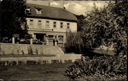 Ak Bad Frankenhausen am Kyffhäuser Thüringen, Gaststätte Barbarossagarten