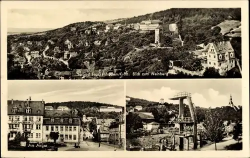 Ak Bad Frankenhausen am Kyffhäuser Thüringen, Am Anger, Schwimmbad, Panorama