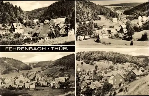 Ak Fehrenbach Masserberg in Thüringen, Verschiedene Ansichten vom Ort