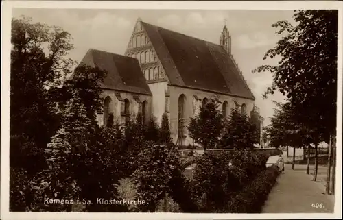 Ak Kamenz in Sachsen, Klosterkirche, Außenansicht