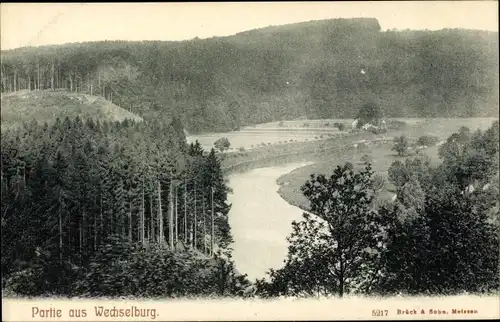 Ak Wechselburg in Sachsen, Partie aus Wechselburg