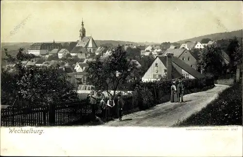 Ak Wechselburg in Sachsen, Gesamtansicht