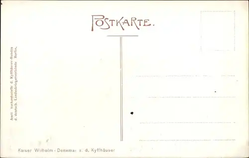 Ak Steinthaleben Kyffhäuserland in Thüringen, Kyffhäuser, Kaiser Wilhelm Denkmal, Abendstimmung