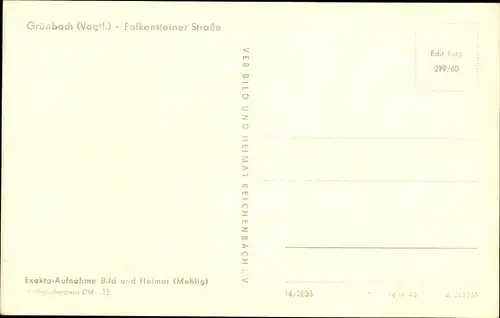 Ak Grünbach im Vogtland Sachsen, Partie in der Falkensteiner Straße