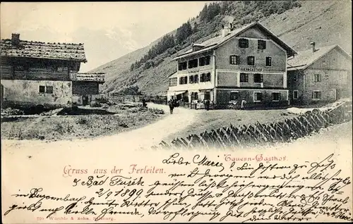 Ak Ferleiten Fusch an der Großglocknerstraße in Salzburg, Tauern Gasthof