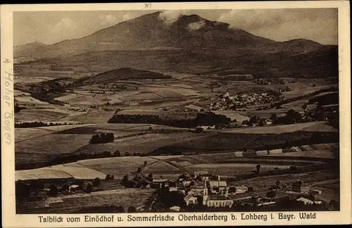 Ak Oberhaiderberg Lohberg im Bayerischen Wald, Talblick vom Einödhof
