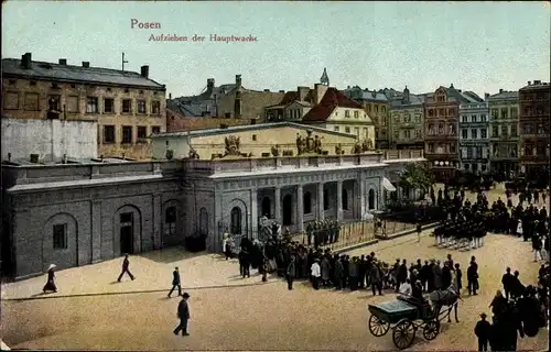 Ak Poznań Posen, Aufziehen der Hauptwache