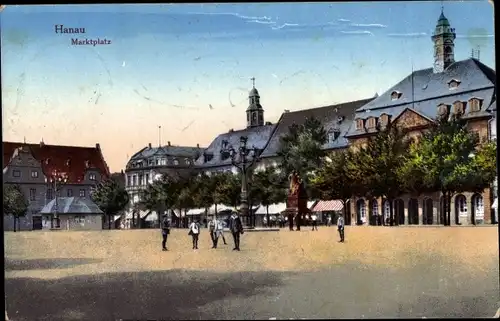 Ak Hanau am Main, Marktplatz