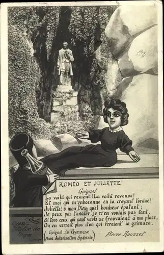 Künstler Ak Puppe Guignol, Romeo et Juliette