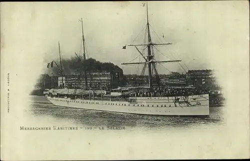 Ak Schiff le Salazie, Messageries Maritimes