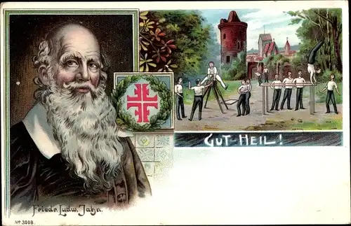 Litho Turnvater Jahn, Turner, Gut Heil