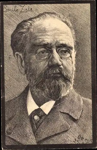 Künstler Ak Émile Zola, französischer Schriftsteller, Maler und Journalist
