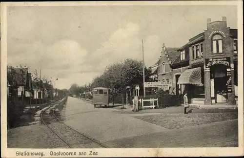 Ak Oostvoorne aan Zee Südholland, Stationsweg