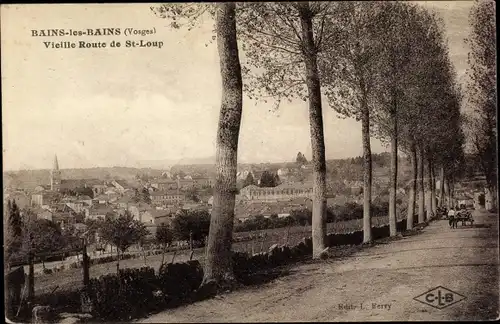 Ak Bains les Bains Vosges, Vieille Route de St-Loup, Gesamtansicht