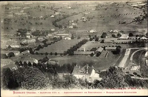 Ak Bussang Vosges, Baraquements Militaires, Gesamtansicht, Kaserne