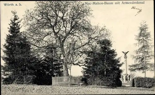 Ak Wœrth Wörth an der Sauer Elsass Bas Rhin, Mac Mahon Baum, Armeedenkmal