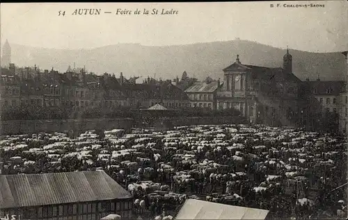 Ak Autun Saône-et-Loire, Foire de la St Ladre