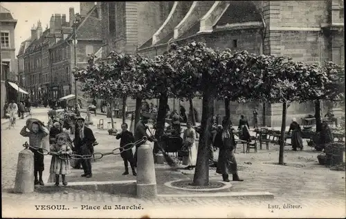 Ak Vesoul Haute Saône, Place du Marché