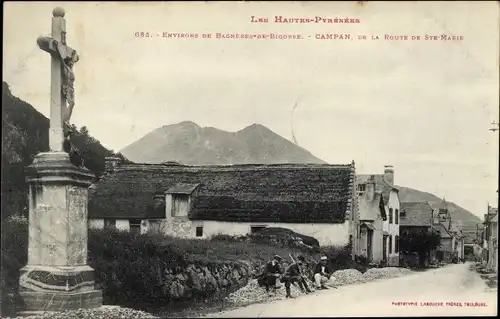Ak Campan Hautes-Pyrénées, de la Route de St. Marie