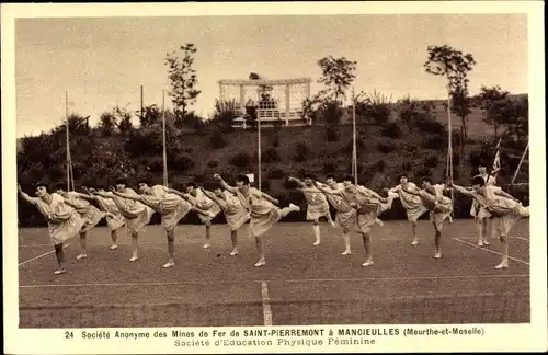 Ak  Mancieulles Saint Pierremont, Société Anonyme des Mines de Fer, Société d'Education