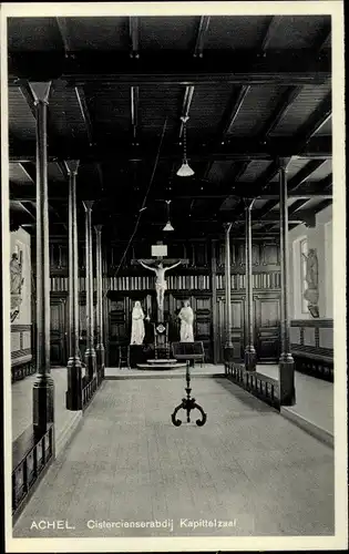 Ak Achel Flandern Limburg, Cisterciebserabdij Kapittelzaal, Altar, Innenansicht, Kirche