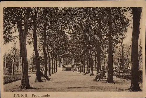Ak Jülich in Nordrhein Westfalen, Promenade, Pavillon