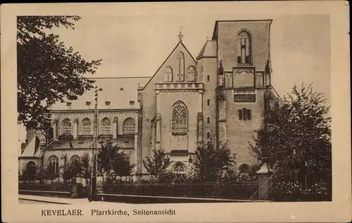 Ak Kevelaer am Niederrhein, Pfarrkirche, Seitenansicht