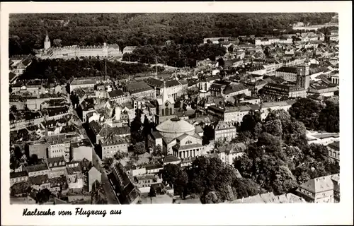 Ak Karlsruhe in Baden, Karlsruhe vom Flugzeug aus