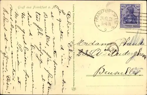 Ak Frankfurt am Main, Kaiserstraße, Straßenbahnen