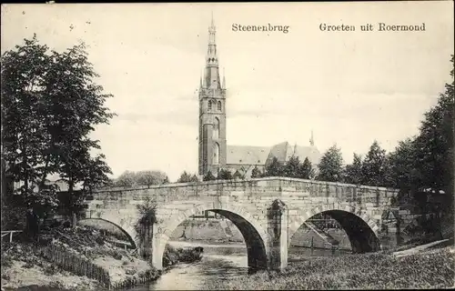 Ak Roermond Limburg Niederlande, Steenenbrug