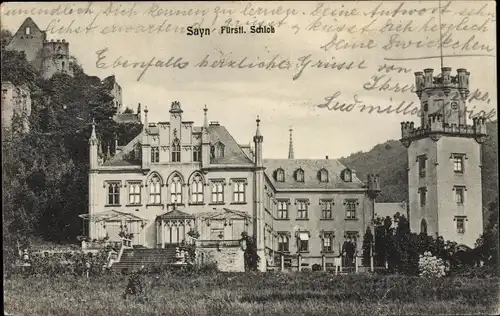 Ak Sayn Bendorf am Rhein, Fürstl. Schloss